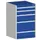 ladekast HxBxD 1000x650x525mm 5laden romp RAL7035 front RAL5010