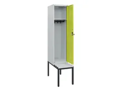 locker met bank,HxBxD 1950x400x815mm,1vak,vak B 400mm,draaigrendel