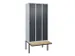locker voor scheiding van kleding,HxBxD 2120x900x815mm,3vak