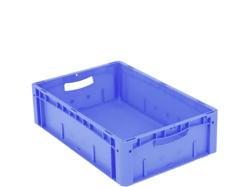 Euronorm Stapelkrat Pp 170x600x400mm Wand/bodem Gesloten Blauw 34l