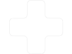 plaksymbool,plus,markering HxB 150x150mm,PVC,wit