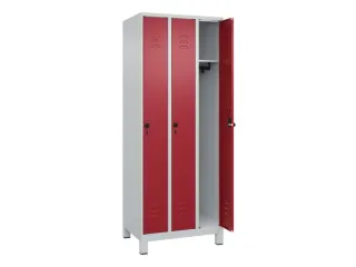 locker,HxBxD 1950x750x500mm,3vak,vak B 250mm,draaigrendel,voeten - 2