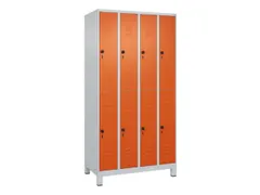 dubbeldekse locker,HxBxD 1950x1000x500mm,4x2vak.,vak B 250mm
