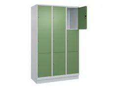 lockerkast,HxBxD 1950x1200x500mm,3x3vakken,vak B 400mm,cil.-slot