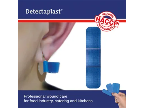 Detectaplast 8238 piercingpleister elastisch blauw 9x38 mm 50 stuks