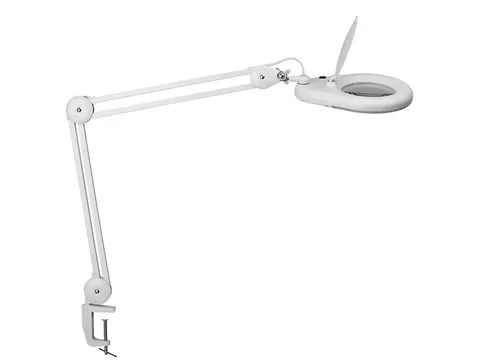 Bureaulamp Maul Viso Loep Led Klem Wit