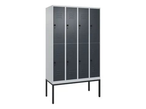 dubbeldekse locker,HxBxD 2120x1200x500mm,4x2vak.,vak B 300mm