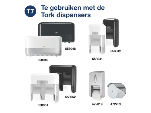 Tork 472640 T7 OptiServe Naturel Hulsloos Toiletpapier 2-laags 24 rol