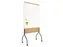 Whiteboard Rocada Natural 100x120cm wit mobiel 2-zijdig melamine magne