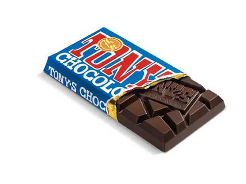 Chocolade Tony's Chocolonely reep 180gr puur
