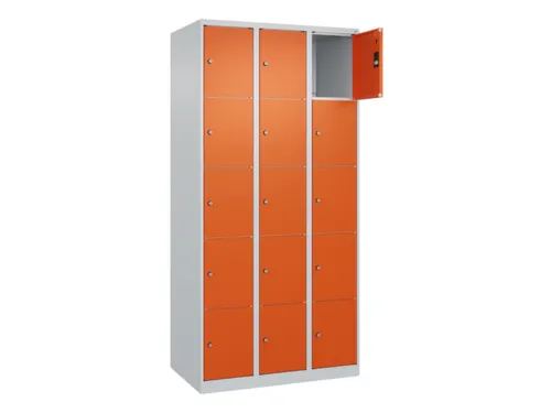lockerkast,HxBxD 1850x900x500mm,3x5vakken,vak B 300mm,cil.-slot