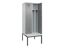locker met bank,voor scheiding van kleding,HxBxD 2120x800x815mm,2vak