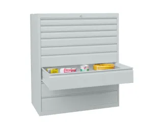 Ladenkast 1200x1023x600mm 9 Laden 4 Hoogtes Ral7035 - 1