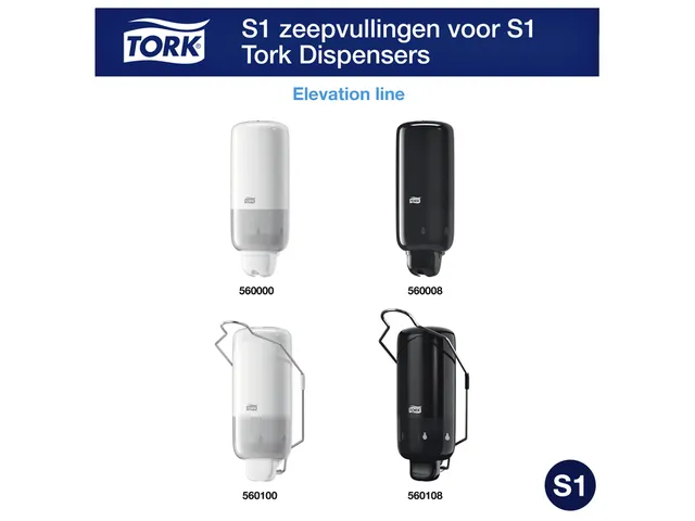 Alcohol gel Tork S1 voor handdesinfectie ongeparfumeerd 1000ml 420103