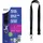 Lanyard Avery rPET zwart 440x15mm met karabijnhaak 10 stuks