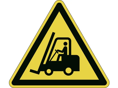 Vloermarkeringssticker Geel Let Op Vorkliften 430mm