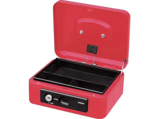 Geldkist Pavo Deluxe 200x160x90mm rood