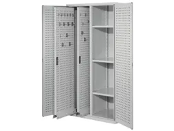 verticale kast,HxBxD 1950x1000x600mm,deur m. perforaties,RAL5010