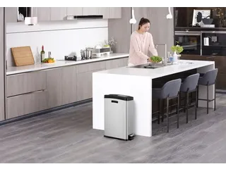 Afvalbak Rejoice EKO 30 liter met kunststof binnenbak RVS - 7