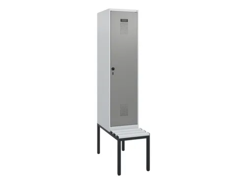 locker met bank,HxBxD 1950x400x815mm,1vak,vak B 400mm,draaigrendel