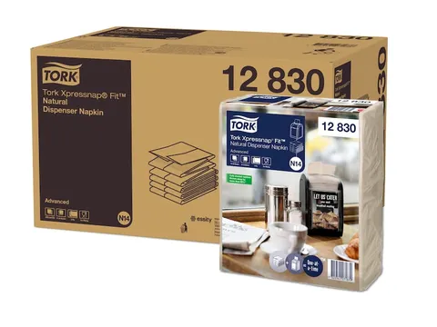 Tork 12830 Xpressnap Fit dispenserservet naturel 2-laags