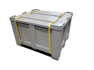 lithium-ion opslagcontainer,610l,HxBxD 760x1200x1000mm,HDPE in grijs - 4