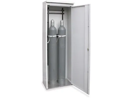 gasflessenkast,v. 2xØ 220mm fles,HxBxD 2150x700x400mm,m. dak