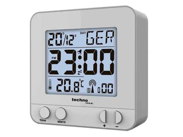 Wekker Technoline WT 235 80x80x30mm zilver