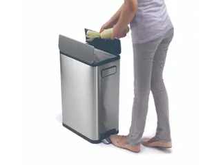 Stijlvolle Pedaalemmer Ecofly Step Bin 45 Liter Mat Rvs - 6