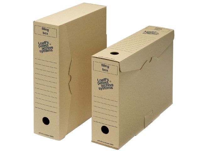 Archiefdoos Loeff Filing Box 3003 folio 345x250x80mm karton | ArchiefdozenShop.nl