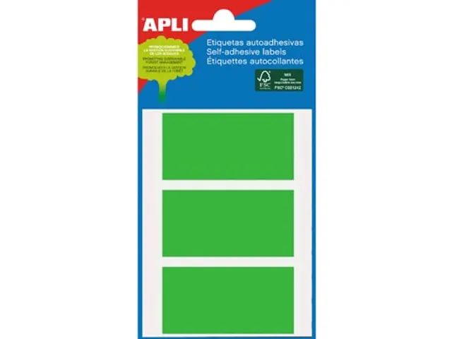 Apli Gekleurde Etiketten 34x67mm Groen