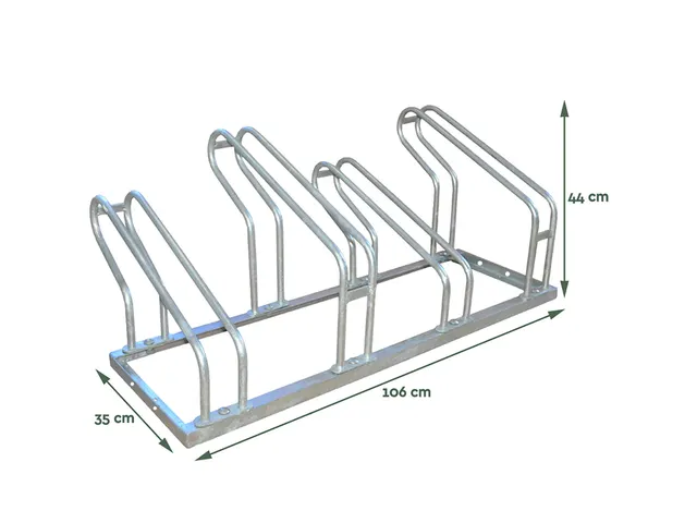 Fietsenrek BRASQ 4 fietsen BS400 zilver