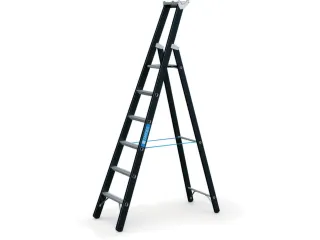Zwaarlastladder Aluminium Boom L 2 43M 6Sporten Bordes H 1 59M - 2