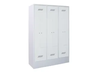 Z-garderobekast,HxBxD 1850x1200x500mm,RAL7035,front RAL5012 - 1