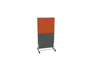 scheidingswand,HxB 1545x800mm,MS-donkergrijs,BN3012-oranje - 1