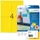 HERMA 4561 Verwijderbare etiketten A4 105x148mm Geel 80 stuks