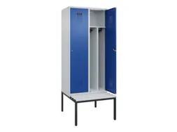 locker met bank,voor scheiding van kleding,HxBxD 2120x800x815mm,2vak