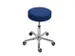 Draaikruk Met Wielen Zitting Kunstleer Blauw 460-590mm Gasveer