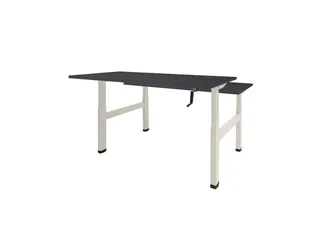 Dextro Slinger Duo zit/sta Bureau 180x80 houtprint schaduw 25mm wit - 1
