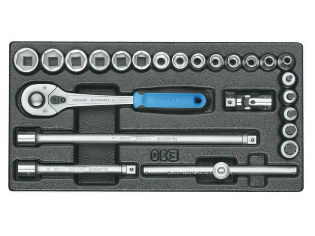 1500 ES-30 Dopsleutelset 3/8 inch in 1/3 ES module