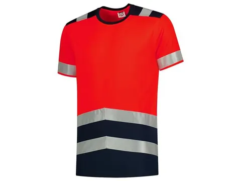 Tricorp 103006 T-shirt, rood/marineblauw, maat L, per paar