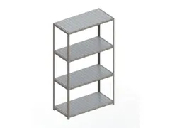 Breedvakstelling HxLxD 2970x1704x800mm vaklast 500kg 4 stalen panelen