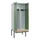 PBM-locker met bank,HxBxD 2120x800x815mm,2vak,vak B 400mm,draaigrendel