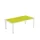 bijzettafel,HxBxD 400x1140x600mm,rechthoekig,4voeten wit