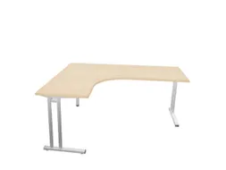 bureau in vrije vorm,HxBxD 740x1800x1600mm,vrije vorm,NE-esdoorn
