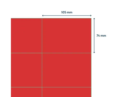 Gekleurde Etiketten 105x74mm Rood 42620 1000 Vel