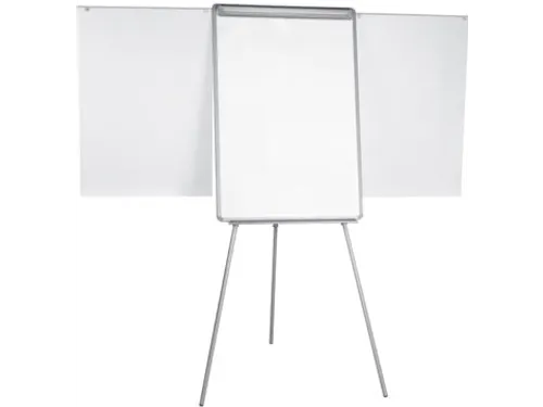 Flipchart Magnetisch Met Zijarmen Uitschuifbaar 100x70cm Lichtgrijs