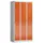 Dubbeldekse garderobekast 1800x870x500mm 3x2vak klink RAL7035 RAL3000