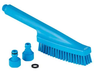 Vikan Hygiëne handborstel met waterdoorvoer blauw hard 330mm - 1