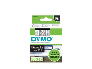 Labeltape Dymo 53710 D1 S720920 24mmx7m zwart op transparant - 1
